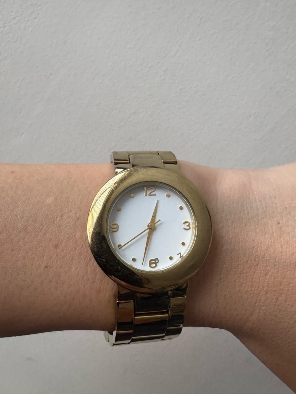 DKNY Gold-Tone Women's Bracelet Watch with White Dial